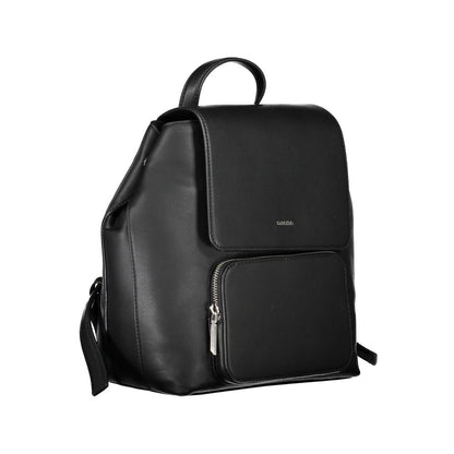 Black Polyester Backpack-Calvin Klein-LabelTerrace.com
