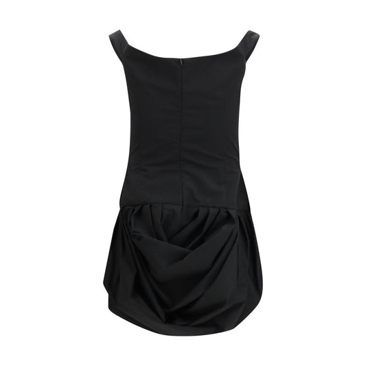 Black Polyester Casual Dress