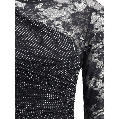 Black Polyester Casual Dress