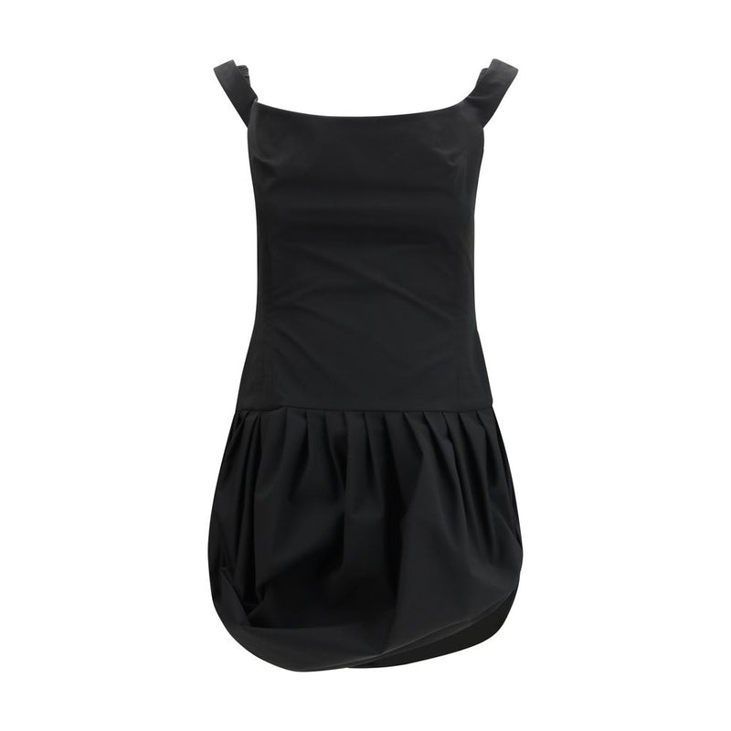 Black Polyester Casual Dress