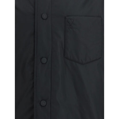 Black Polyester Coat