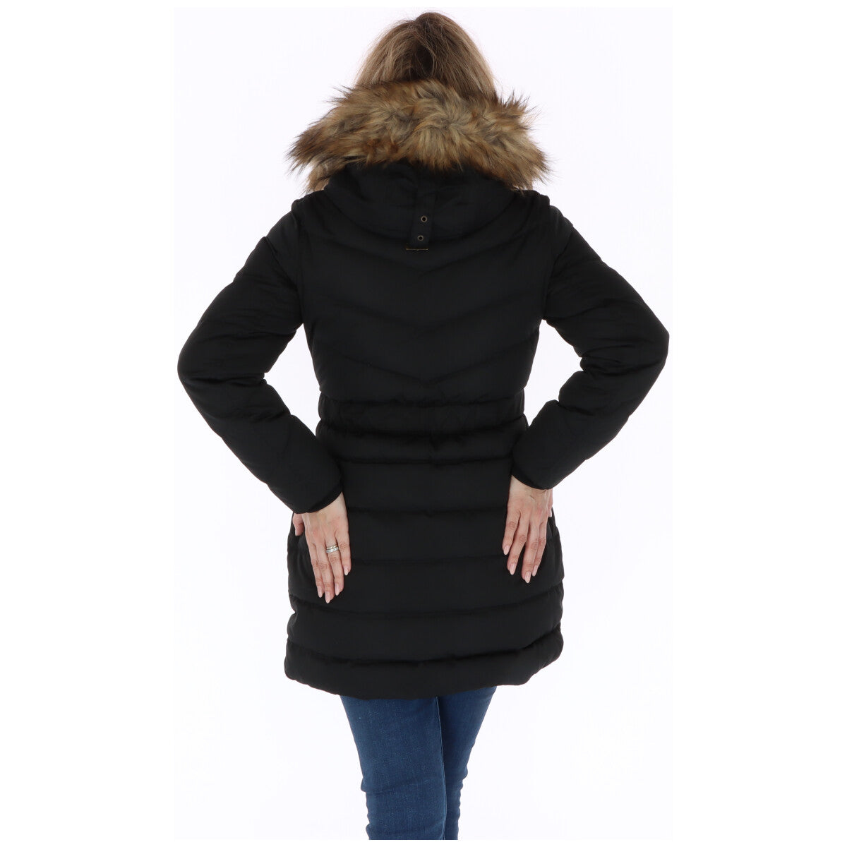 Black Polyester Coat