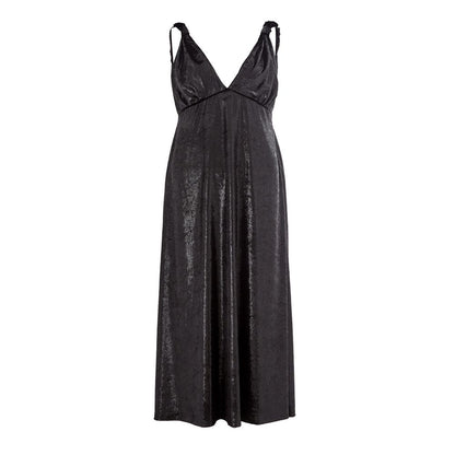 Black Polyester Cocktail Dress
