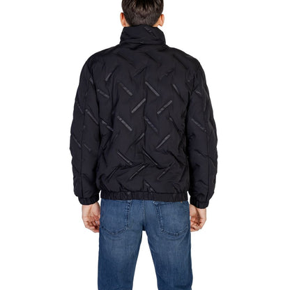 Black Polyester Jackets & Coat