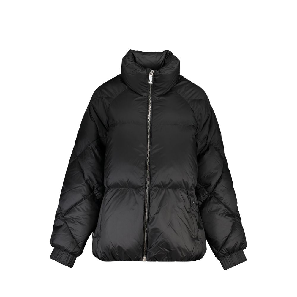 Black Polyester Jackets & Coat-Tommy Hilfiger-LabelTerrace.com