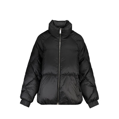 Black Polyester Jackets & Coat-Tommy Hilfiger-LabelTerrace.com