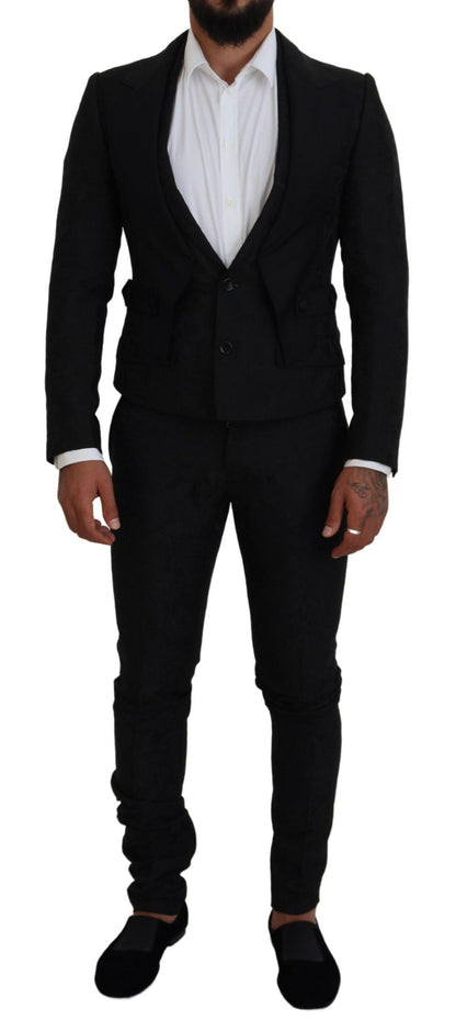 Black Polyester Men 2 Piece MARTINI Suit