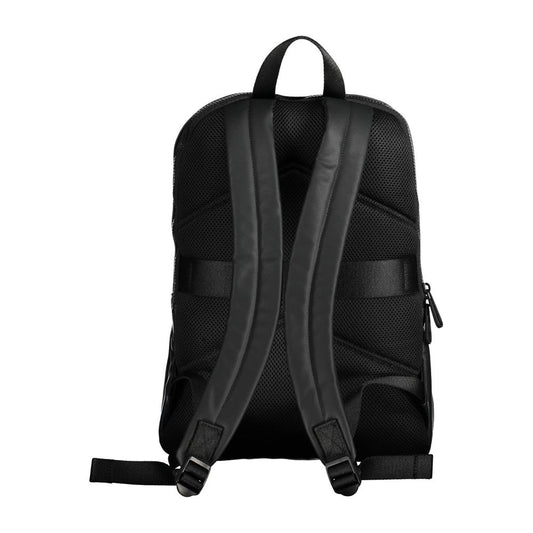 Black Polyester Men Backpack-Calvin Klein-LabelTerrace.com