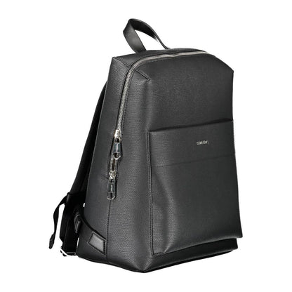 Black Polyester Men Backpack-Calvin Klein-LabelTerrace.com