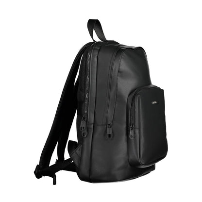 Black Polyester Men Backpack-Calvin Klein-LabelTerrace.com