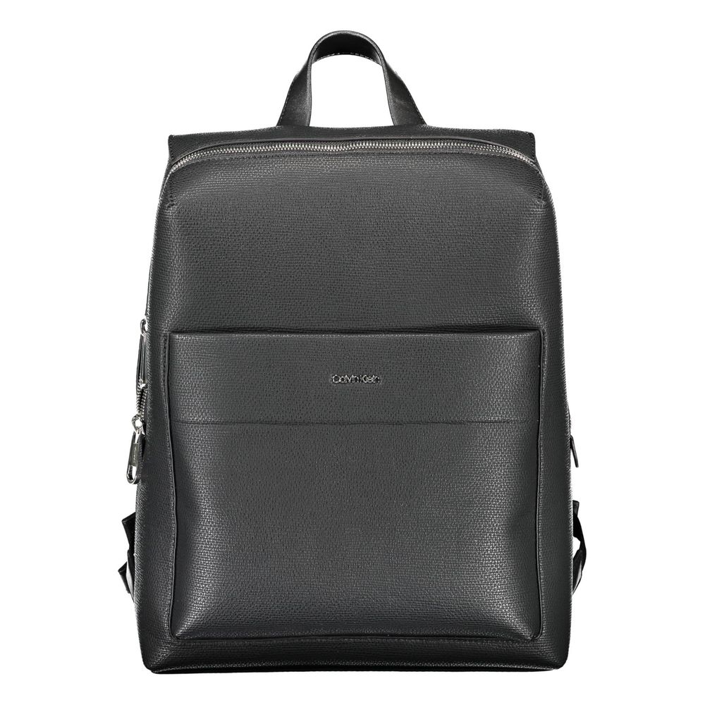 Black Polyester Men Backpack-Calvin Klein-LabelTerrace.com