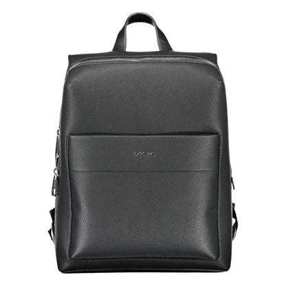 Black Polyester Men Backpack-Calvin Klein-LabelTerrace.com