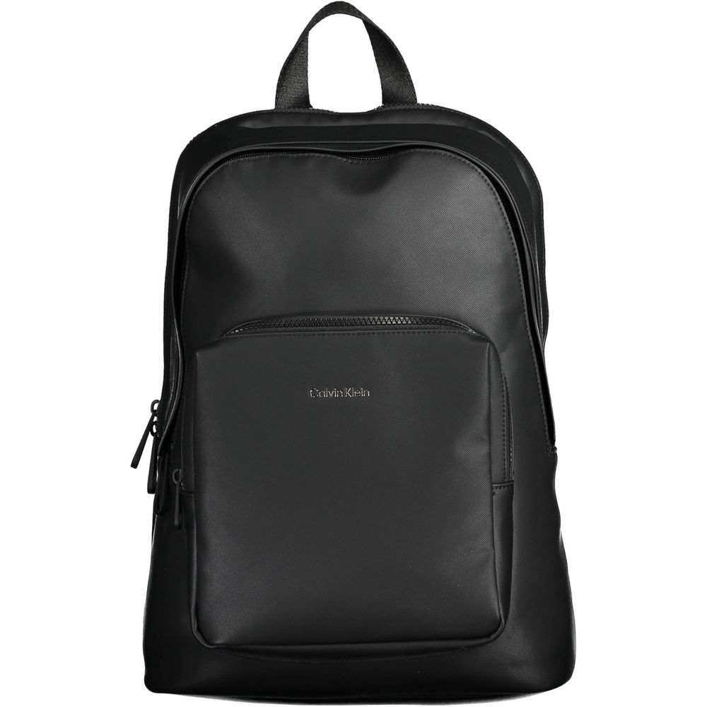 Black Polyester Men Backpack-Calvin Klein-LabelTerrace.com