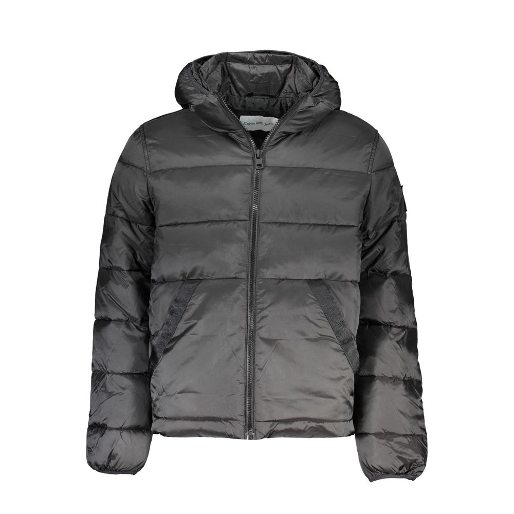 Black Polyester Men Jacket-Calvin Klein-LabelTerrace.com