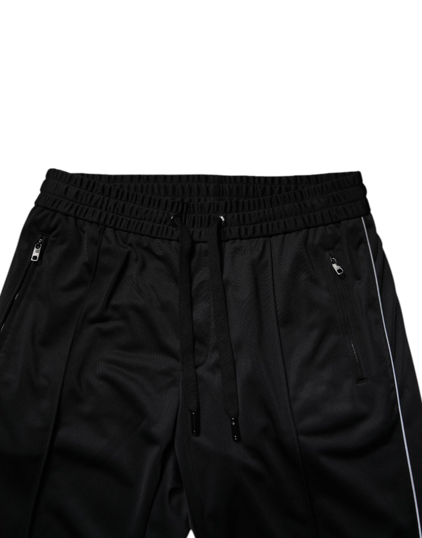 Black Polyester Men Jogger Sweatpants Pants