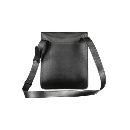 Black Polyester Mens Shoulder Bag