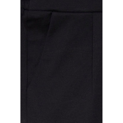 Black Polyester Mini Skirt