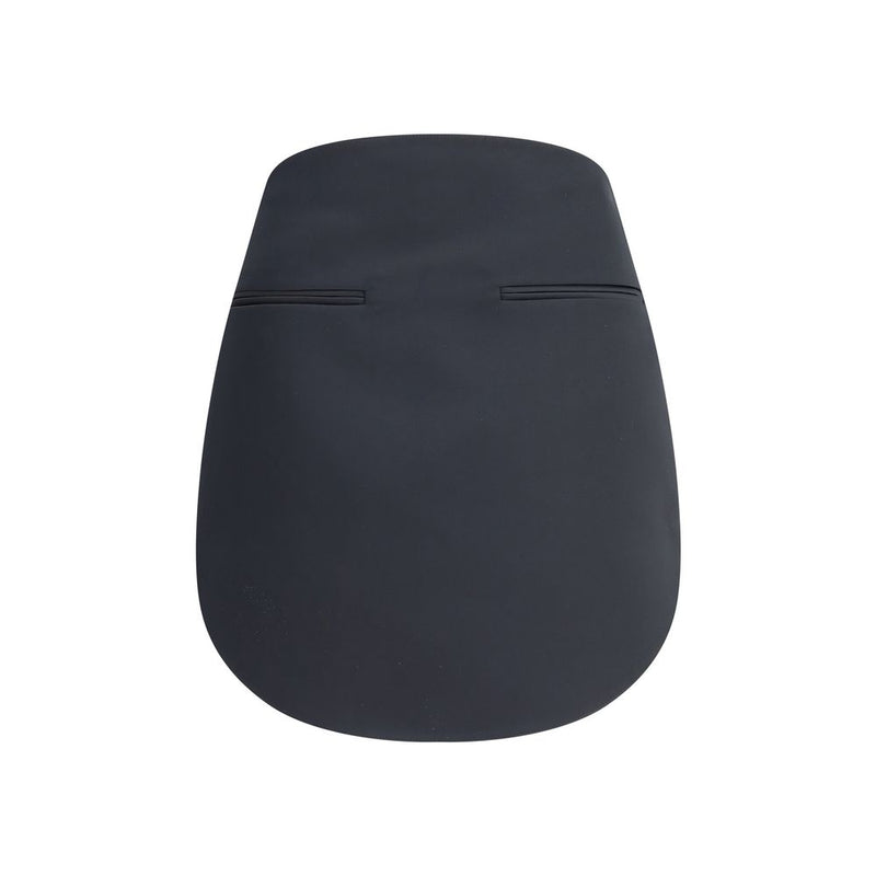 Black Polyester Mini Skirt