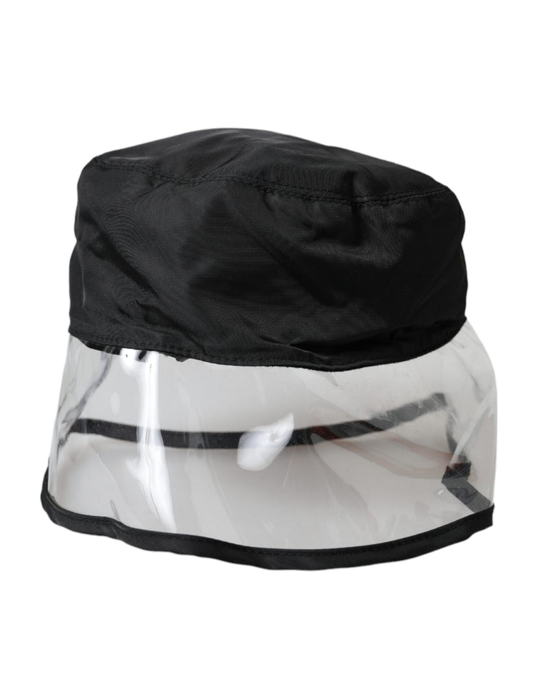 Black Polyester Plastic Bucket Hat Men-Dolce & Gabbana-LabelTerrace.com