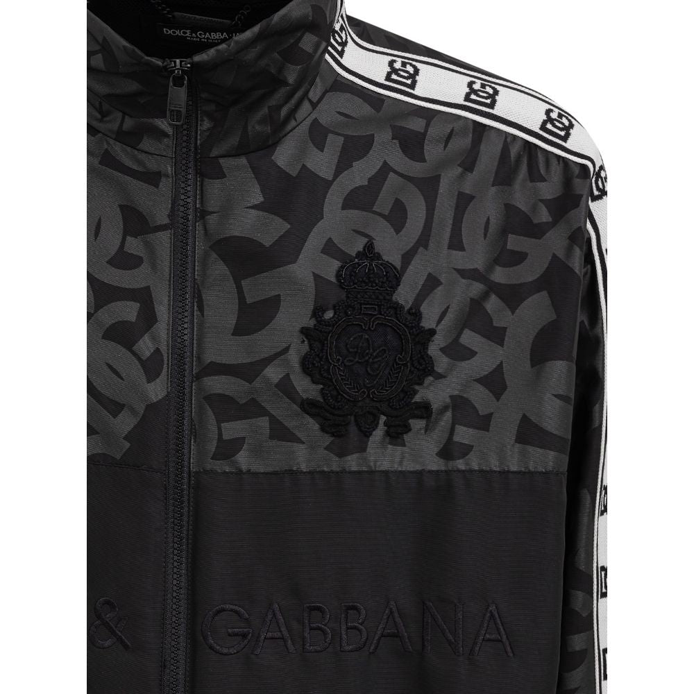 Black Polyester Jackets & Coat-Dolce & Gabbana-LabelTerrace.com