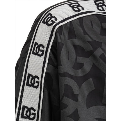 Black Polyester Jackets & Coat-Dolce & Gabbana-LabelTerrace.com