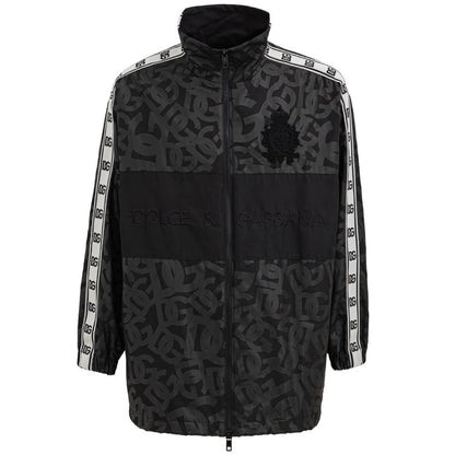 Black Polyester Jackets & Coat-Dolce & Gabbana-LabelTerrace.com