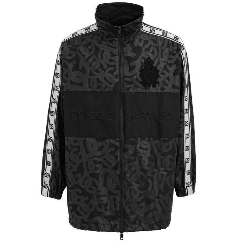 Black Polyester Jackets & Coat-Dolce & Gabbana-LabelTerrace.com