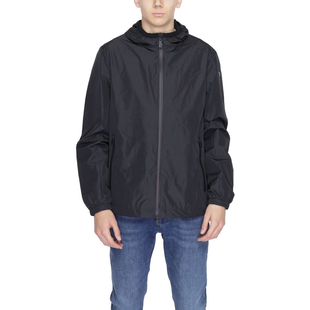 Black Polyester Shell Jacket