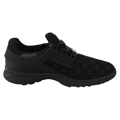 Black Polyester Sneaker-Plein Sport-LabelTerrace.com
