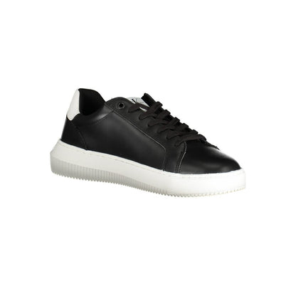 Black Polyester Sneaker