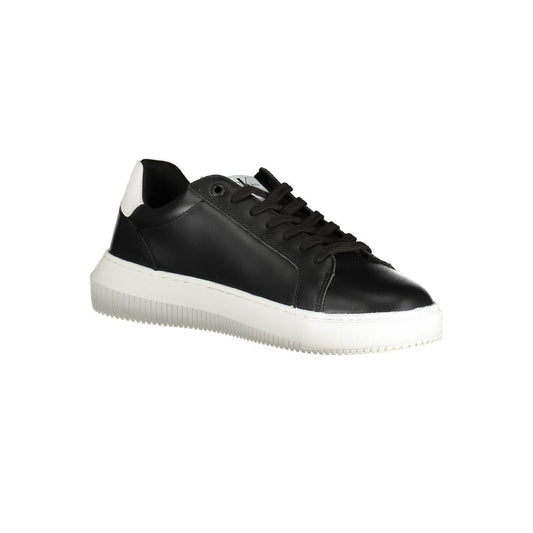Black Polyester Sneaker
