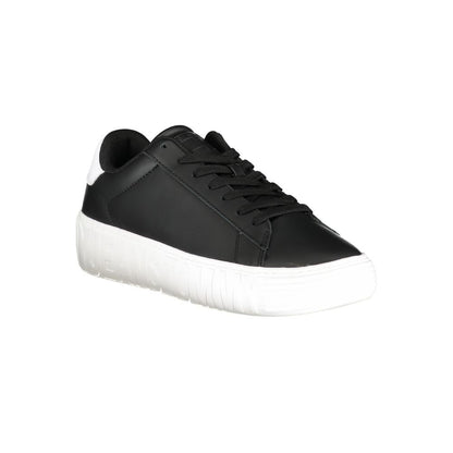 Black Polyester Sneaker