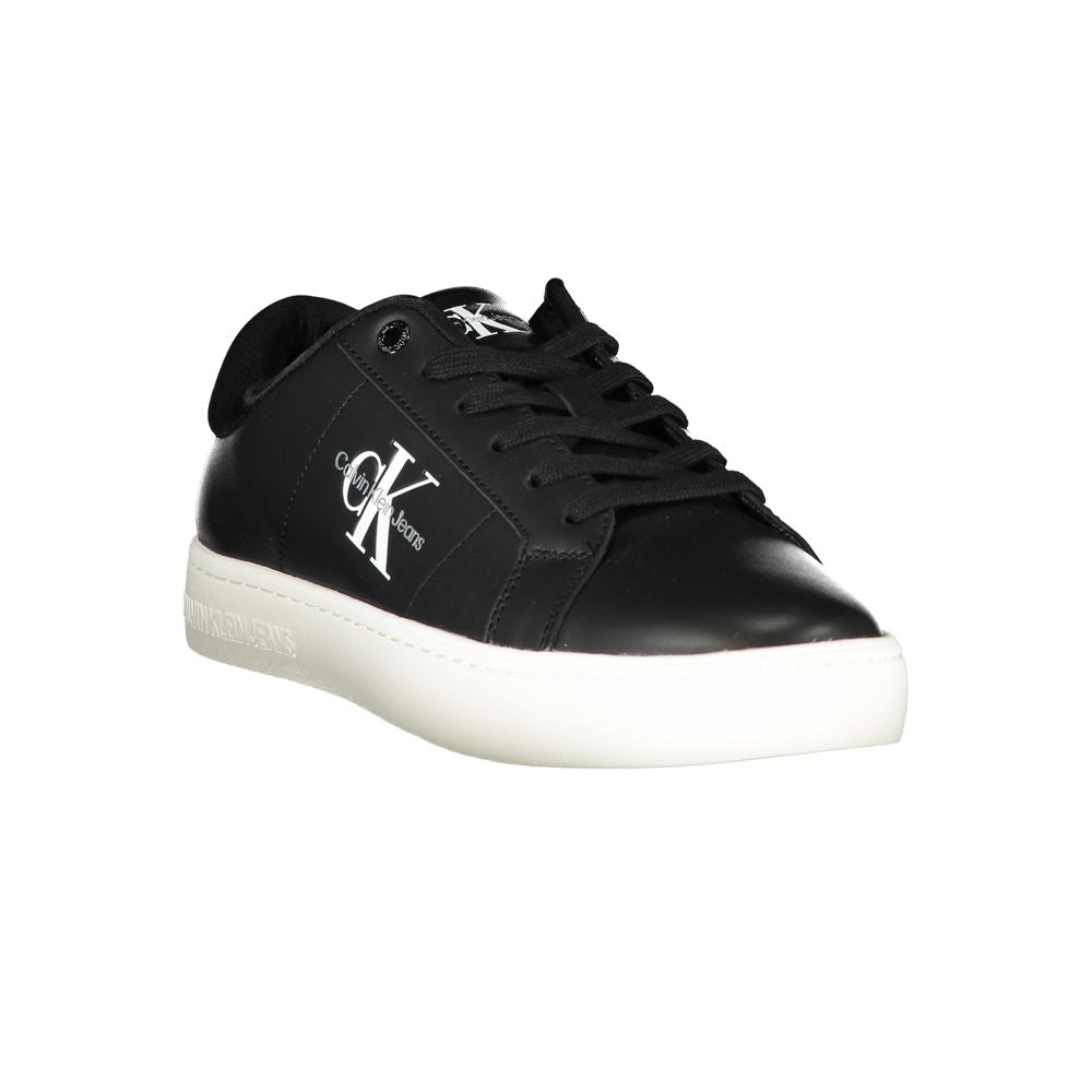 Black Polyester Sneaker