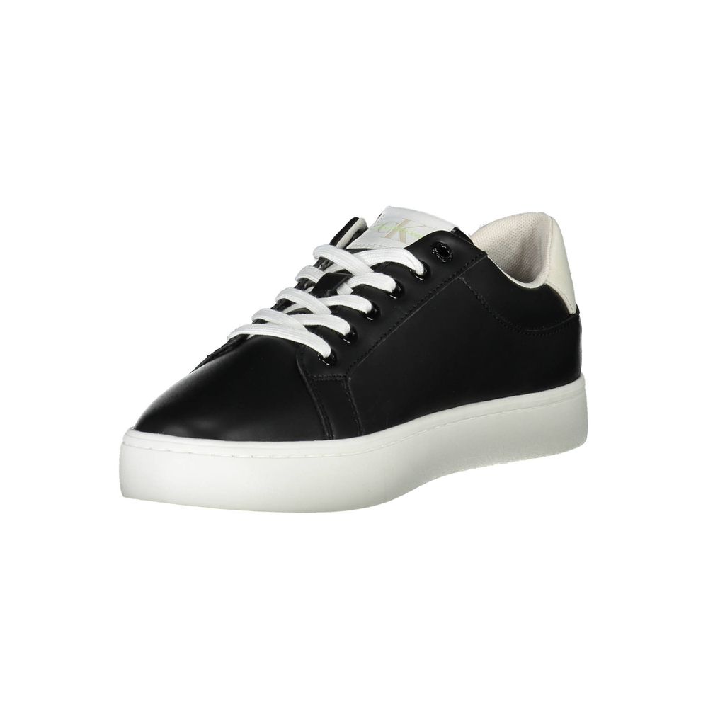Black Polyester Sneaker