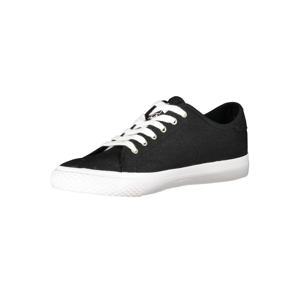 Black Polyester Sneaker