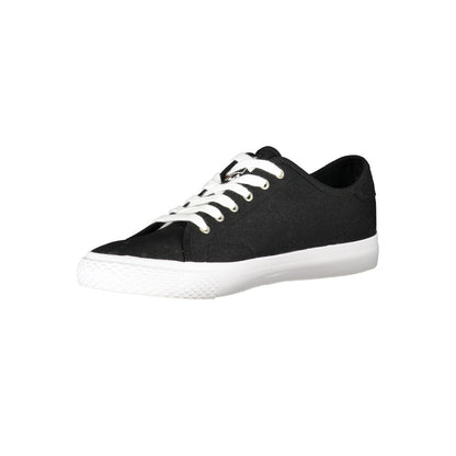 Black Polyester Sneaker