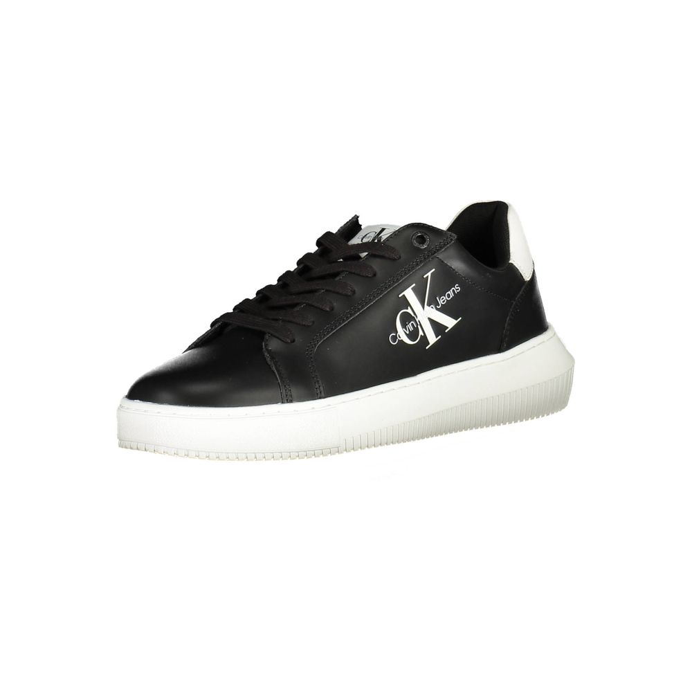 Black Polyester Sneaker