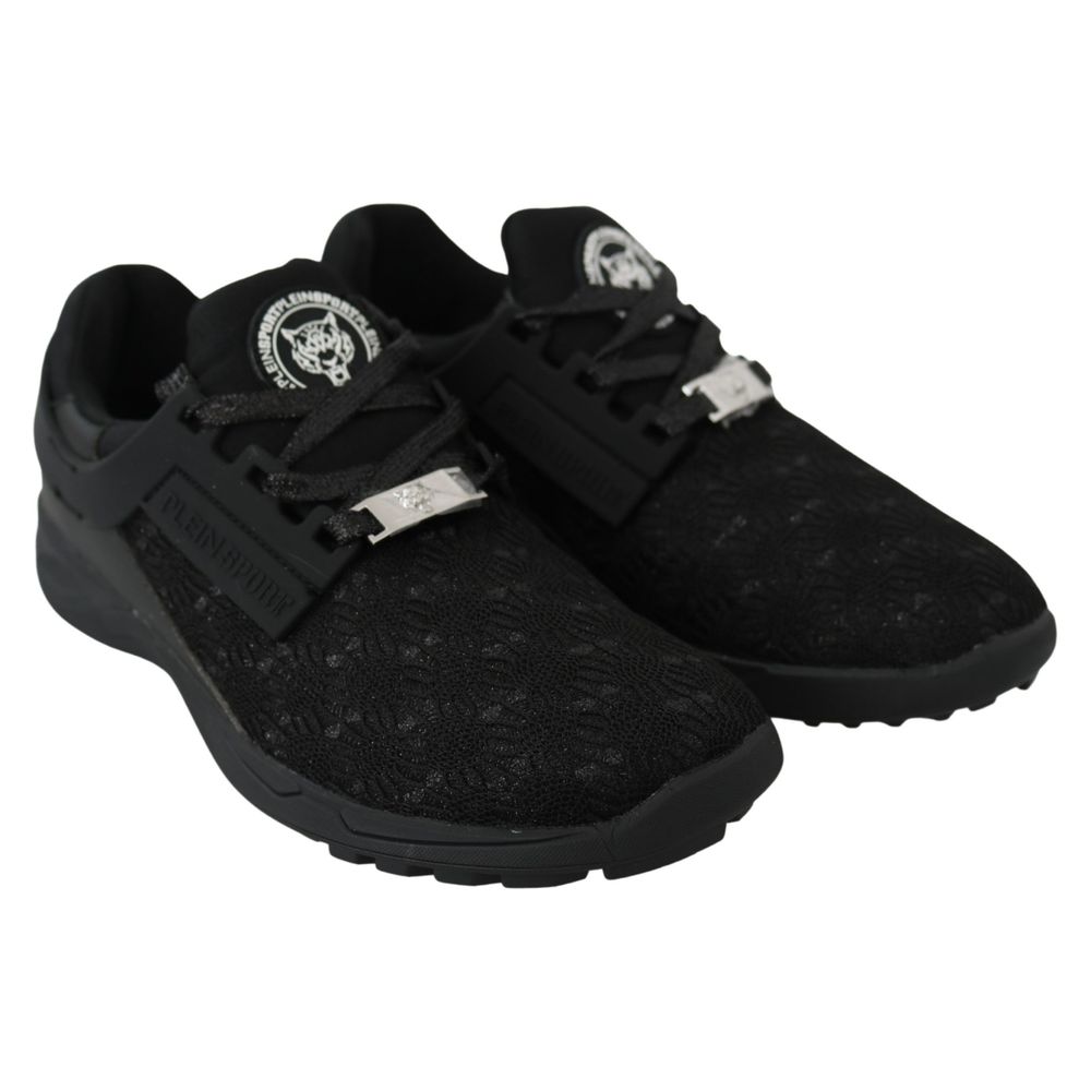 Black Polyester Sneaker-Plein Sport-LabelTerrace.com