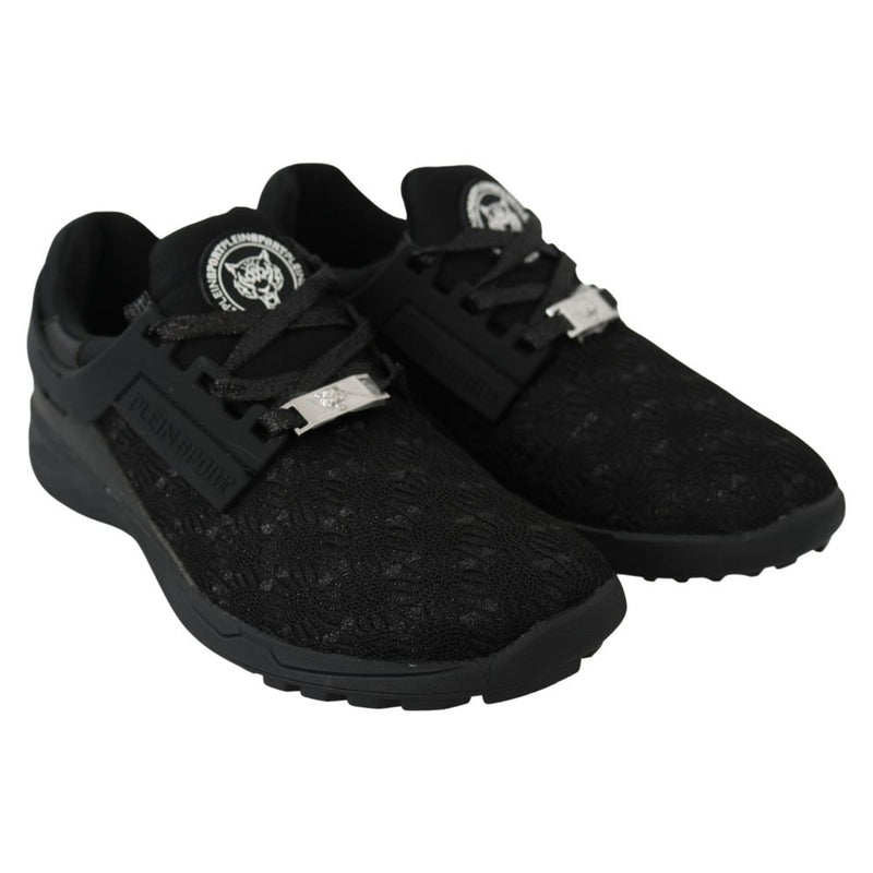Black Polyester Sneaker-Plein Sport-LabelTerrace.com
