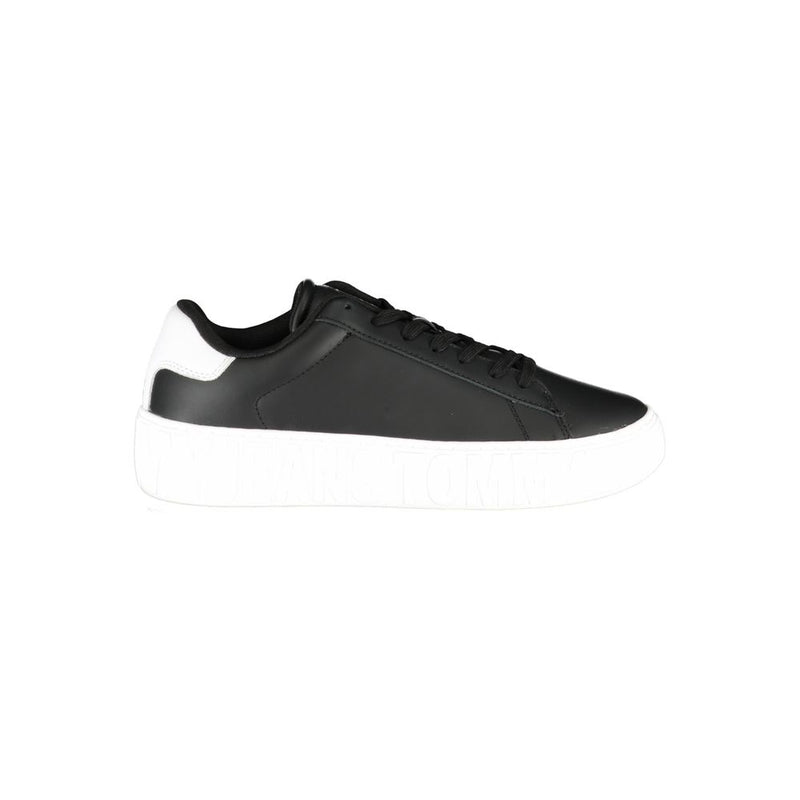 Black Polyester Sneaker