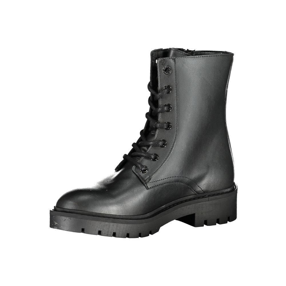 Black Polyester Women Boot-Calvin Klein-LabelTerrace.com