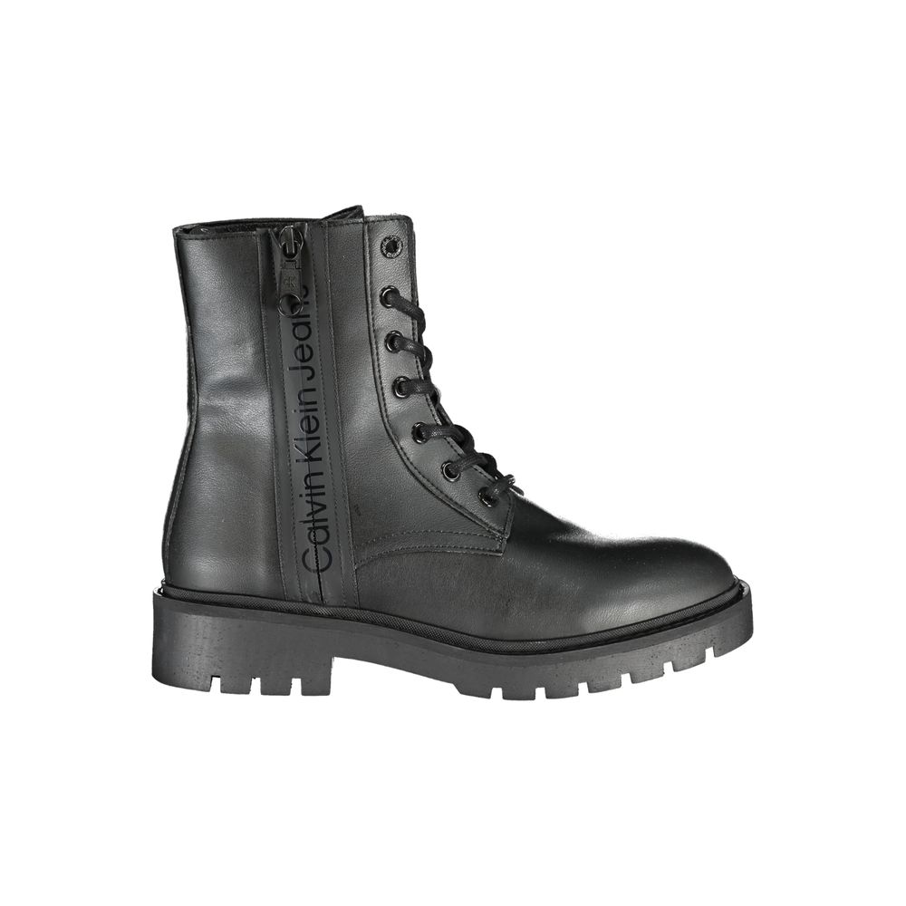 Black Polyester Women Boot-Calvin Klein-LabelTerrace.com