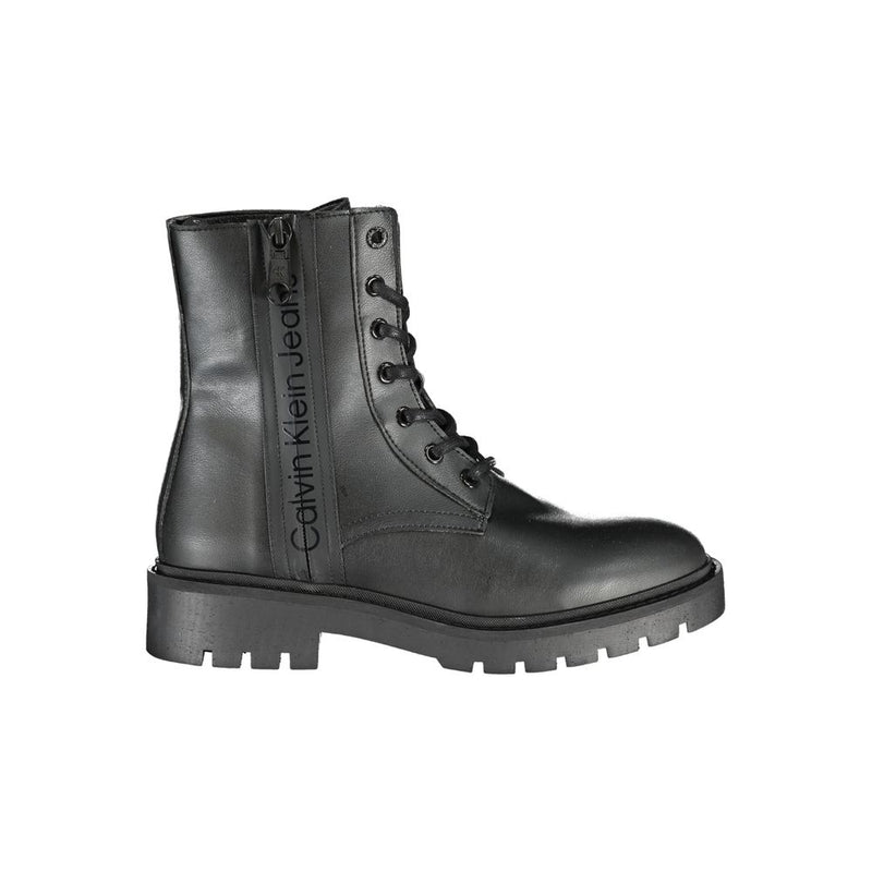 Black Polyester Women Boot-Calvin Klein-LabelTerrace.com