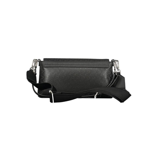 Black Polyester Women Handbag