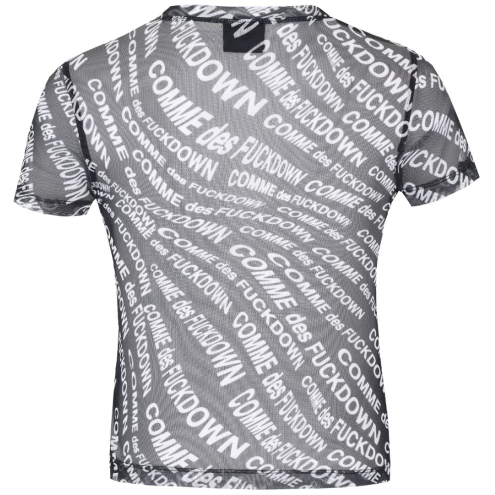 Black Polyester Women T-Shirt-Comme Des Fuckdown-LabelTerrace.com