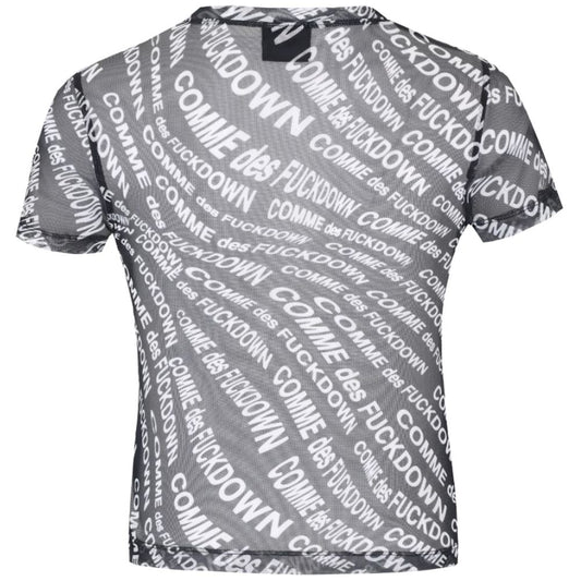 Black Polyester Women T-Shirt-Comme Des Fuckdown-LabelTerrace.com