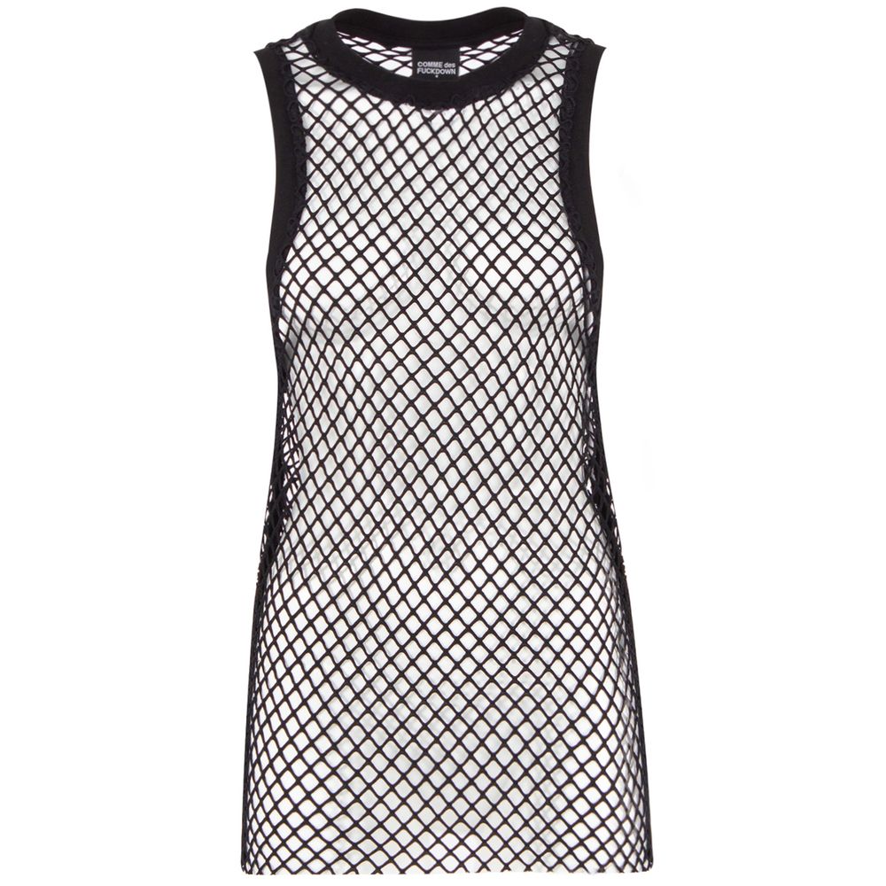 Black Polyester Women Tank Top-Comme Des Fuckdown-LabelTerrace.com