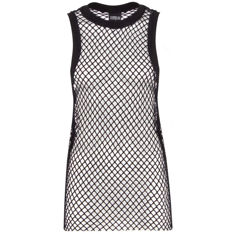 Black Polyester Women Tank Top-Comme Des Fuckdown-LabelTerrace.com