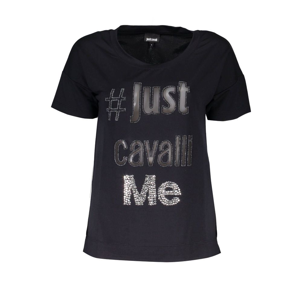 Black Polyester Women Top-Just Cavalli-LabelTerrace.com