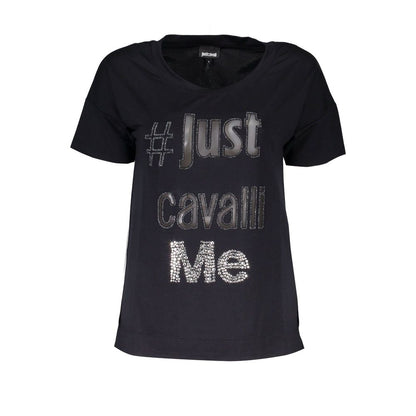 Black Polyester Women Top-Just Cavalli-LabelTerrace.com